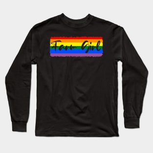 Rainbow Farm Girl Long Sleeve T-Shirt